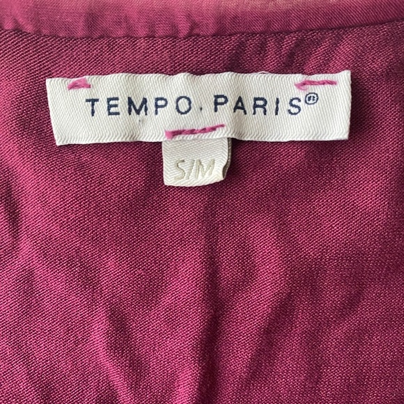 Tempo Paris Boho Dolman Sleeve Sheer Silk Oversized Blouse Size S/M - Picture 4 of 11